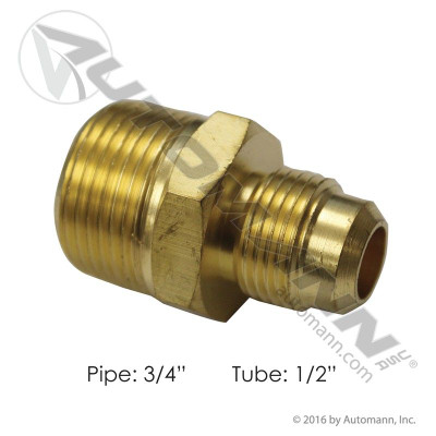 Male Connector 1/2in SAE X 3/4in Pipe