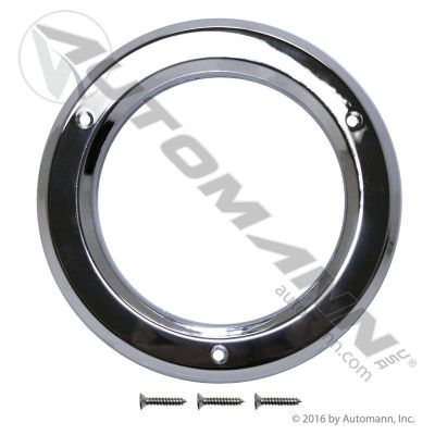 Light Bezel 4in Chrome Plastic