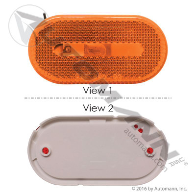 Marker Light 4in Oval Reflex Amber