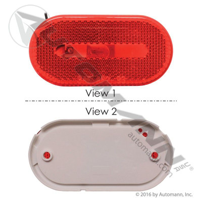 Marker Light 4in Oval Reflex Red