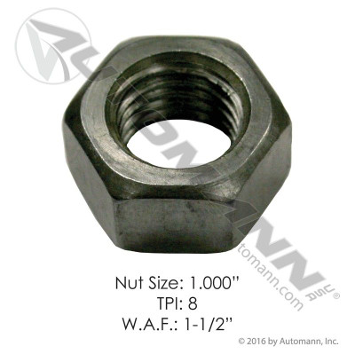 USS Hex Nut 1in-TPI 8