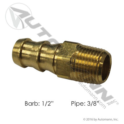 Push-On Fitting 1/2in Hose X 3/8in Pipe