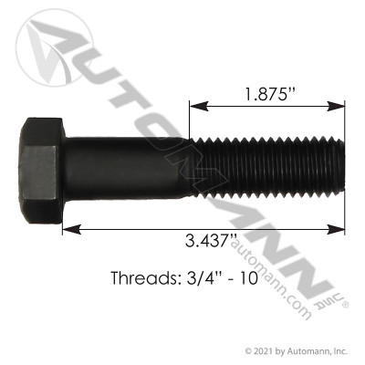 Cap Screw 3/4 -10in X 3-1/2in GR5