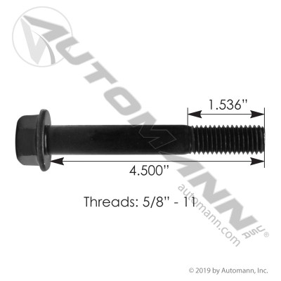 Flange Bolt 5/8in X 4-1/2in GR8