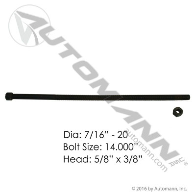 Center Bolt 7/16in X 14in