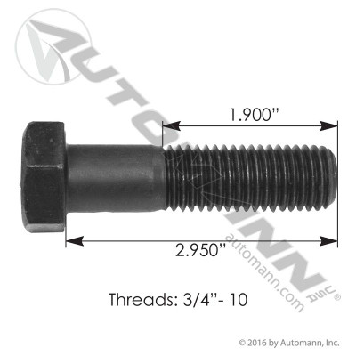 Cap Screw 3/4in X 3in GR5