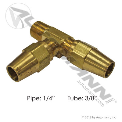 Male Run Tee Copper 3/8IN x 1/4NPT