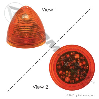 Marker Light LED 2in Beehive Amber
