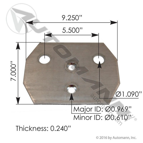 Airspring Plate Bolt-On Hendrickson