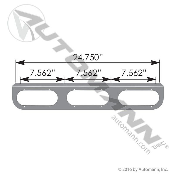 Light Bracket Triple 6in Oval