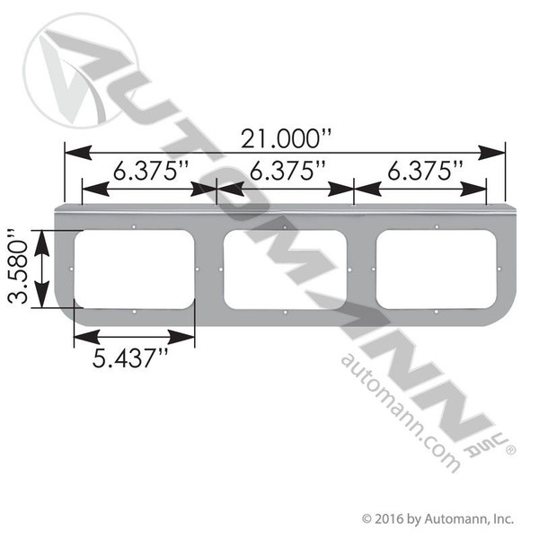 Light Bracket Triple Rectangular
