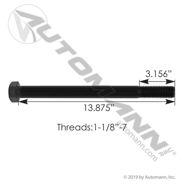 Cap Screw 1-1/8in-7 X 14in GR8