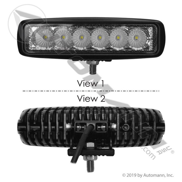 Work Lamp LED 6in Flood 1140 lm