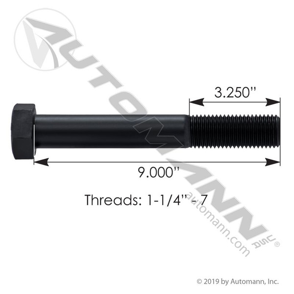 Cap Screw 1-1/4in X 9in GR8