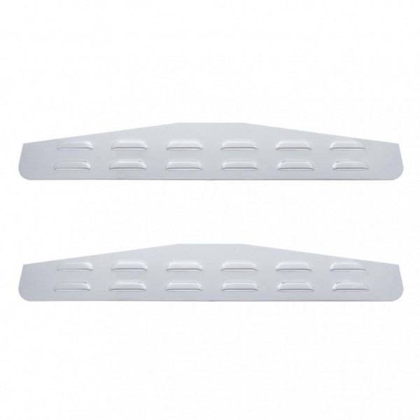 4" X 24" Louvered Bottom Mud Flap Plate - Welded Stud (Card of 2)