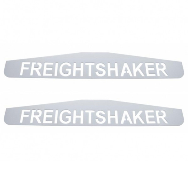 4" X 24" Chrome Freightshaker Bottom Mud Flap Plate - Welded Stud (Card of 2)