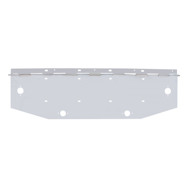 Chrome 2 License Plate Angle Shaped Holder With Square Marker Light Cutout