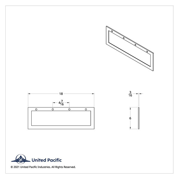 18" X 6" Top Mud Flap