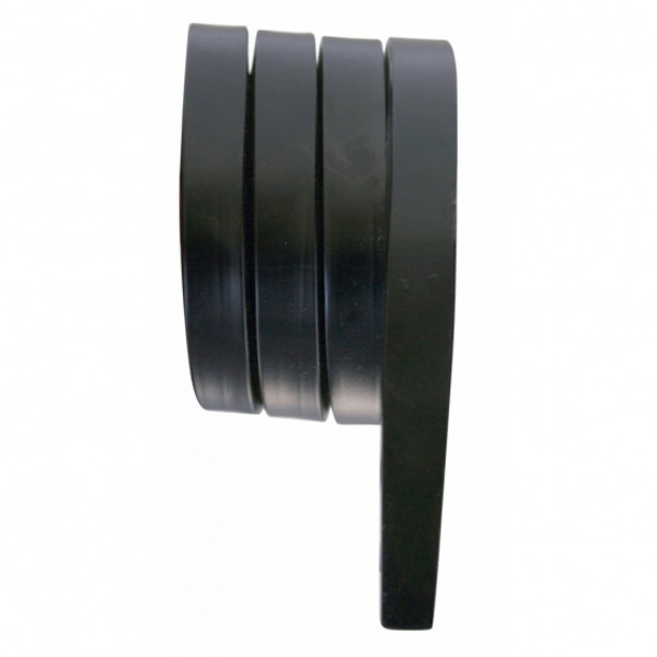 Black Straight Mud Flap Hanger - 3 Coils (Pair)