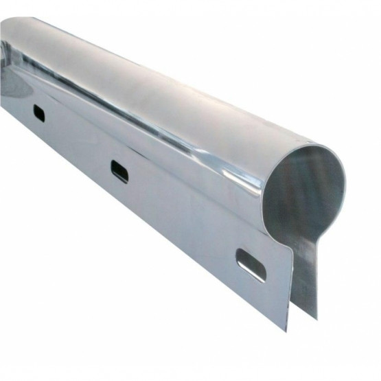 30" Stainless Light Duty Mud Flap Hanger (Open End Cap) - 1-1/8" Bolt Pattern