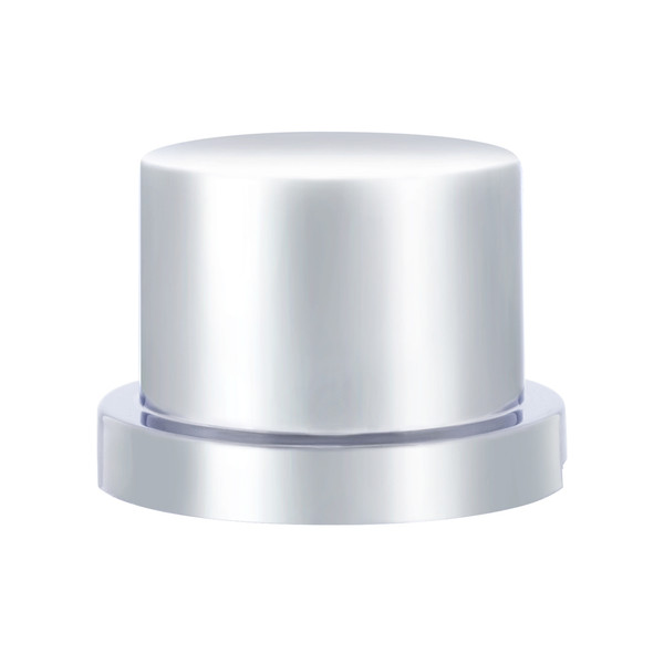 3/4" X 5/8" Chrome Plastic Flat Top Nut Covers - Push-On (10 Pack)
