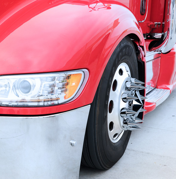 33mm X 4-1/4" Chrome Plastic Stiletto Nut Covers - Thread-On (10 Pack)