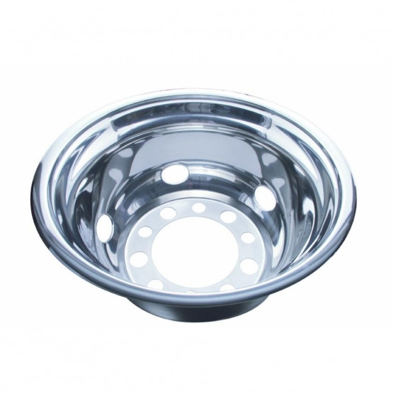 22-1/2" OD Stainless Rear Wheel Cover Only - 5 Vent Hole, Stud Piloted