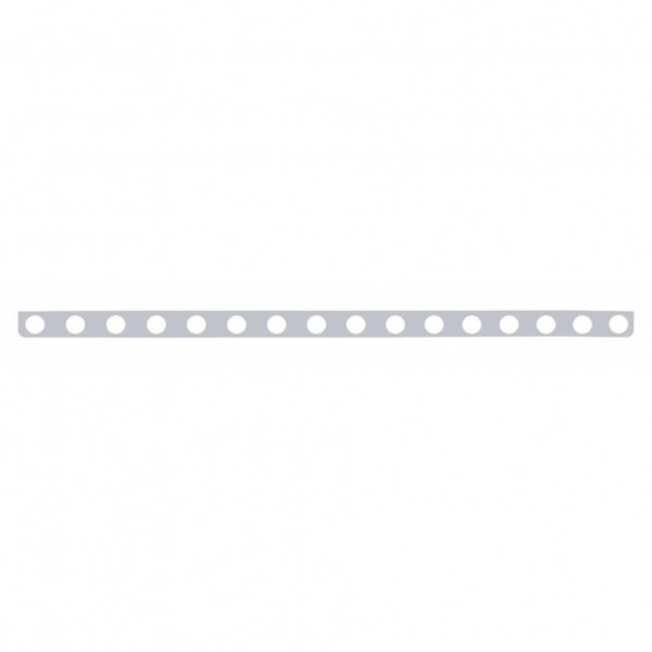 79-1/2" Stainless Light Bracket With Sixteen 2" Light Cutouts