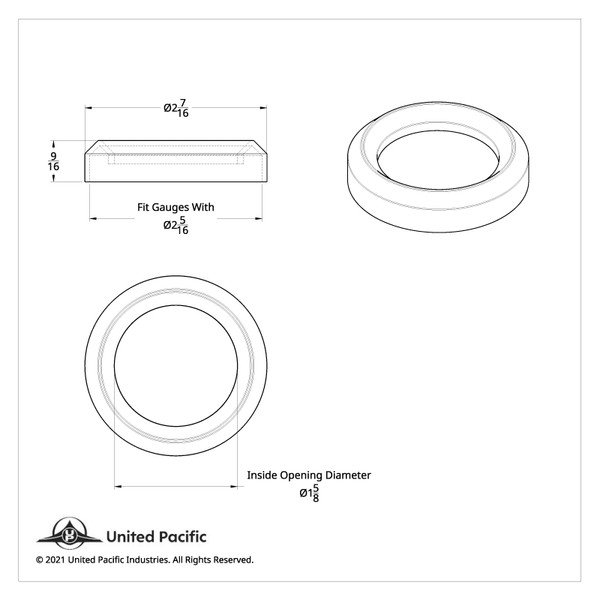 Chrome Plastic Small Gauge Bezel For 1996-2010 Freightliner Century