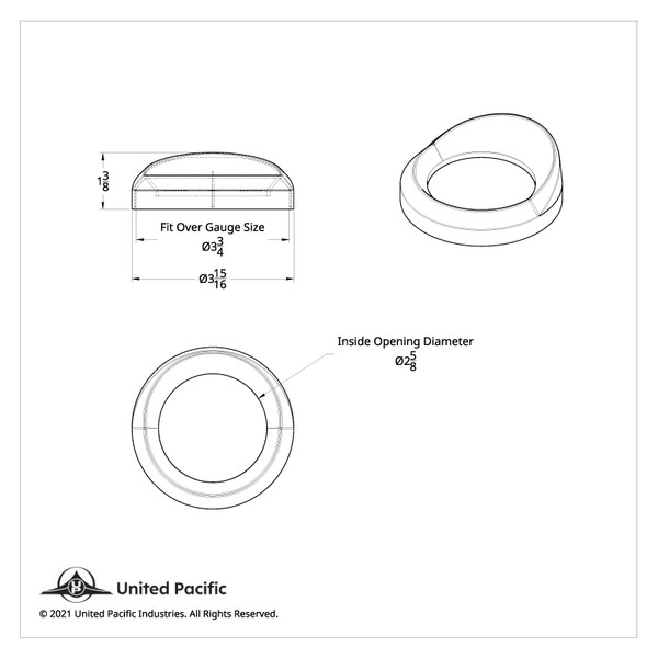 Speed/Tachometer Gauge Bezel With Visor For Freightliner/Peterbilt