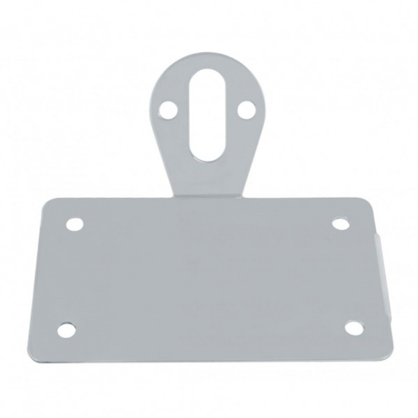 Bobber Style Horizontal Side Mount License Plate & Light Bracket