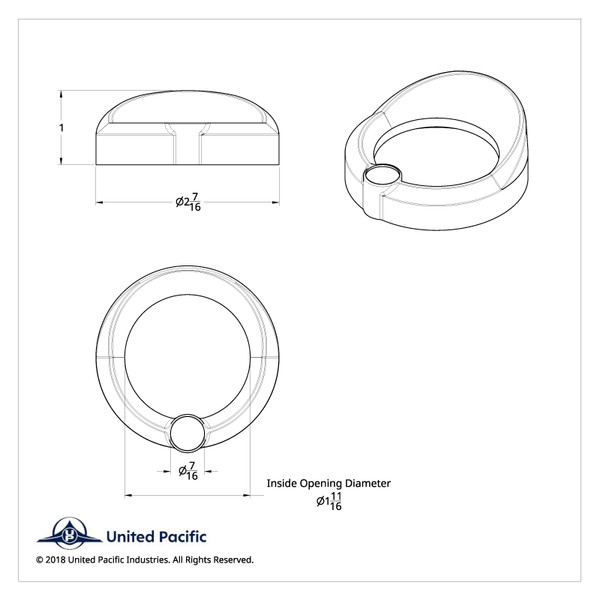 Signature Series Small Gauge Bezel With Visor For Freightliner - Clear Crystal