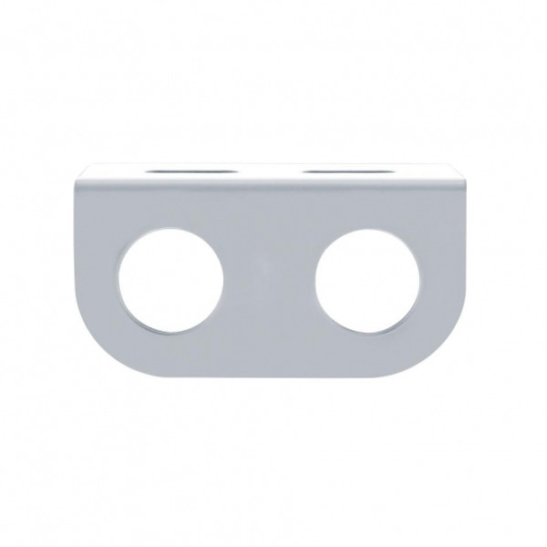 Stainless Mini Light Bracket With Two 13/16" Round Cutouts (Bulk)
