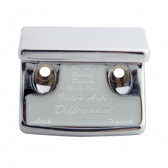 Chrome Plastic Axle/Differential Switch Guard With Glossy Sticker For 1990-2010 Freightliner Classic-Silver