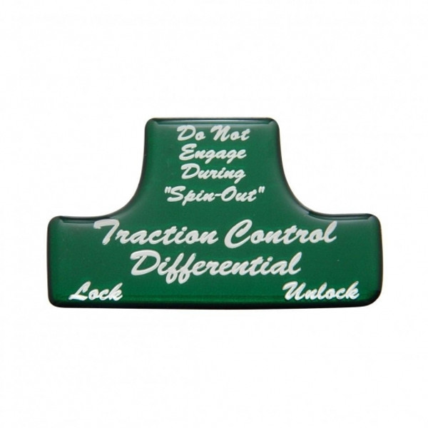 "Traction Control Differential" Switch Guard Sticker Only - Green