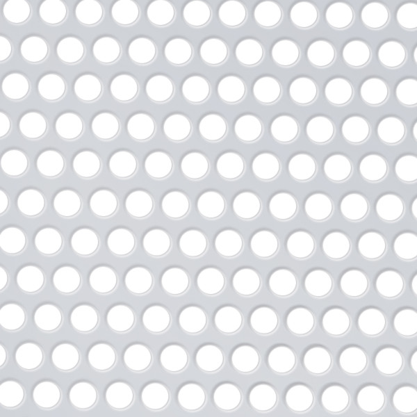 430 Stainless Grille Mesh For Peterbilt 379 With Extended Hood - Alternating Round Holes