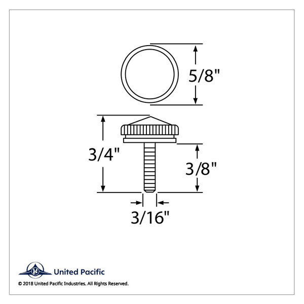 5mm CB Mounting Bolt With Purple Diamond (Bulk)