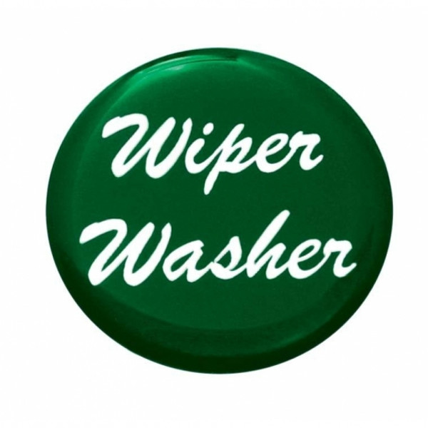 "Wiper/Washer" Glossy Dash Knob Sticker Only - Green