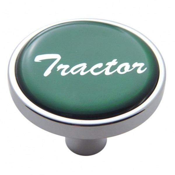 "Tractor" Short Air Valve Knob - Green Glossy Sticker
