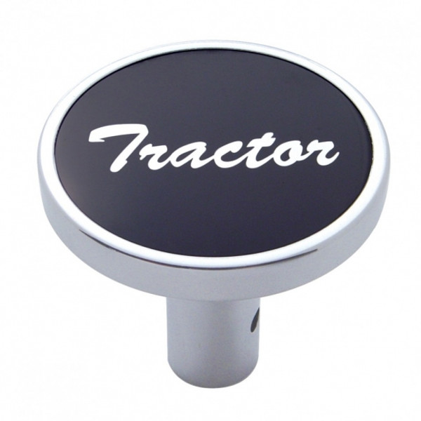 "Tractor" Long Air Valve Knob - Black Aluminum Sticker