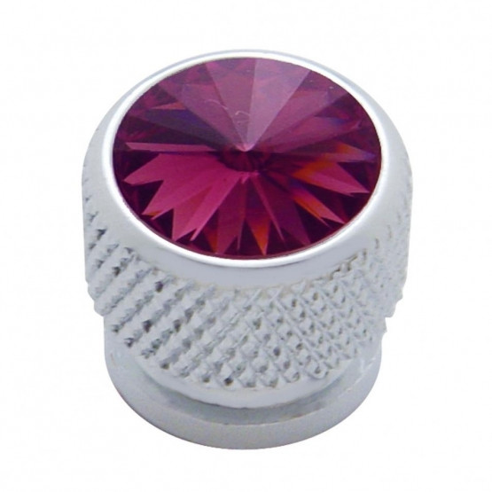 Chrome Bolt Head With Purple Diamond (Card of 4)