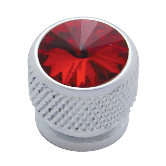 Chrome Bolt Head With Red Diamond (Card of 4)