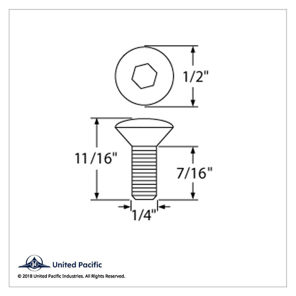 Chrome Window Crank Screw