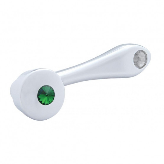 Window Crank With Slot Adapter - Green Crystal