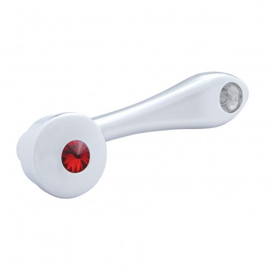 Window Crank With Slot Adapter - Red Crystal
