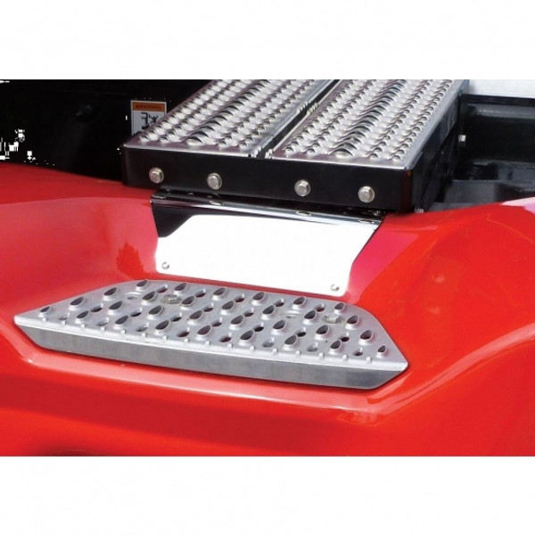 Stainless Peterbilt 579 Back Step Trim - Upper