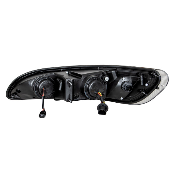 Black Projection Headlight W/LED Dual Function Light Bar For Peterbilt 386 (2005-2015) & 387 (1999-2010)- Passenger