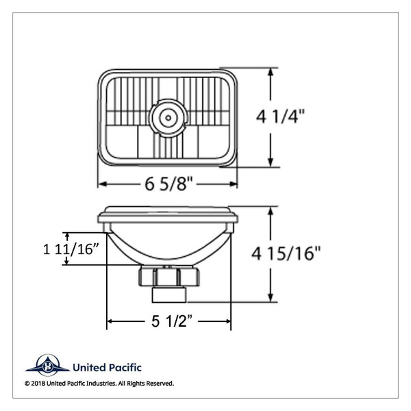 ULTRALIT - 4" X 6" Crystal Headlight - High Beam
