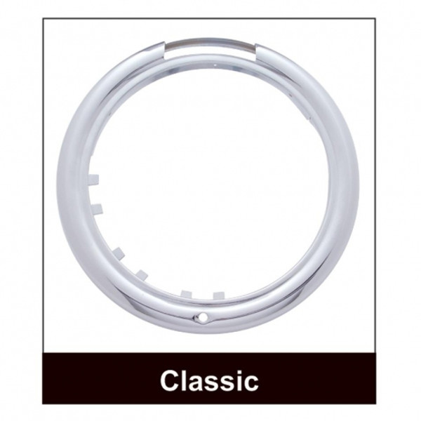 Stainless Classic Headlight 11 LED Bulb & LED Signal - Clear Lens