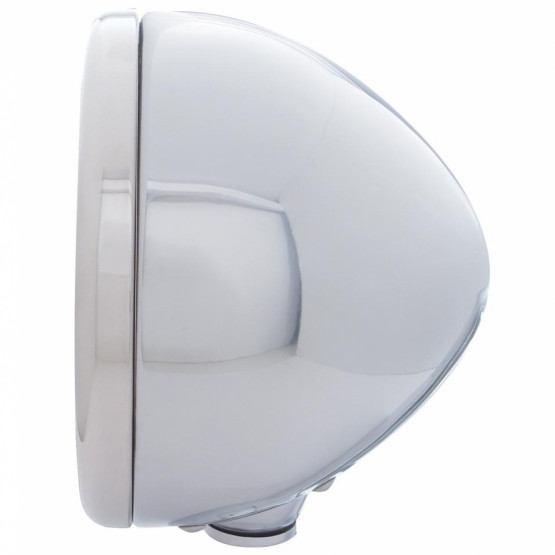 Chrome Classic Headlight H6024 Bulb & LED Turn Signal - Amber Lens